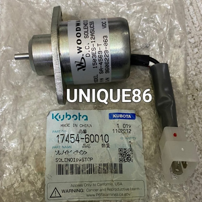 SOLENOID ENGINE STOP 17454-60010 KUBOTA