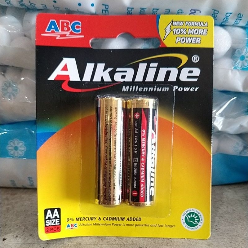 per pasang, baterai Alkaline size AA atau uk jam dinding.