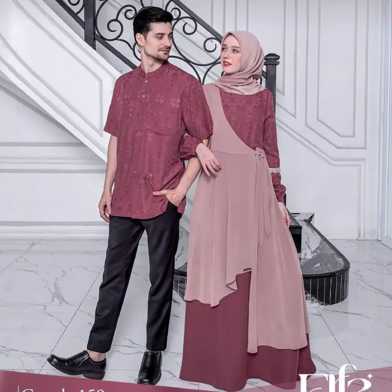 Couple koko&gamis 159 rose smoke elfa