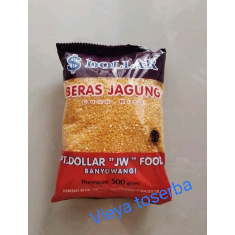 

Beras jagung dollar 500gr, corn rice 500gram
