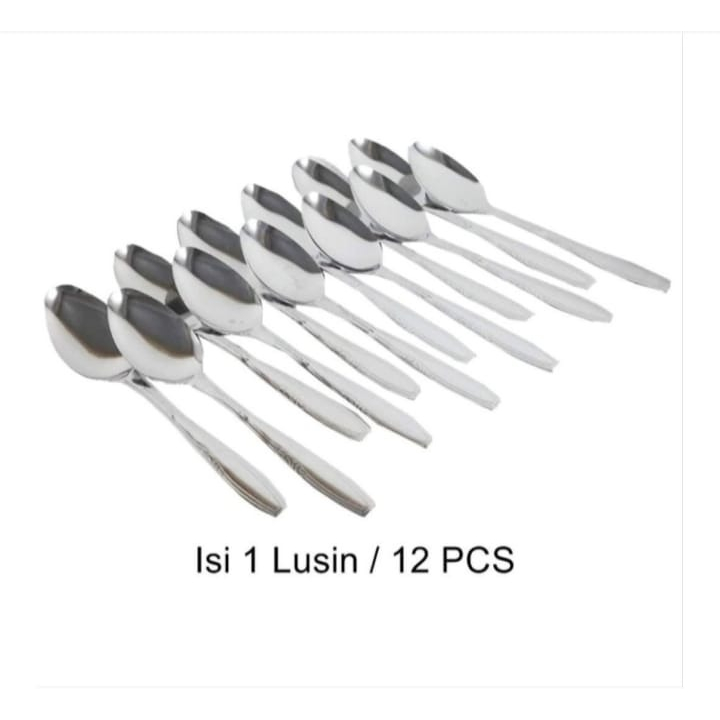 (MTK) SENDOK MAKAN / SENDOK MOTIF / SENDOK STAINLESS STEEL 12 PCS