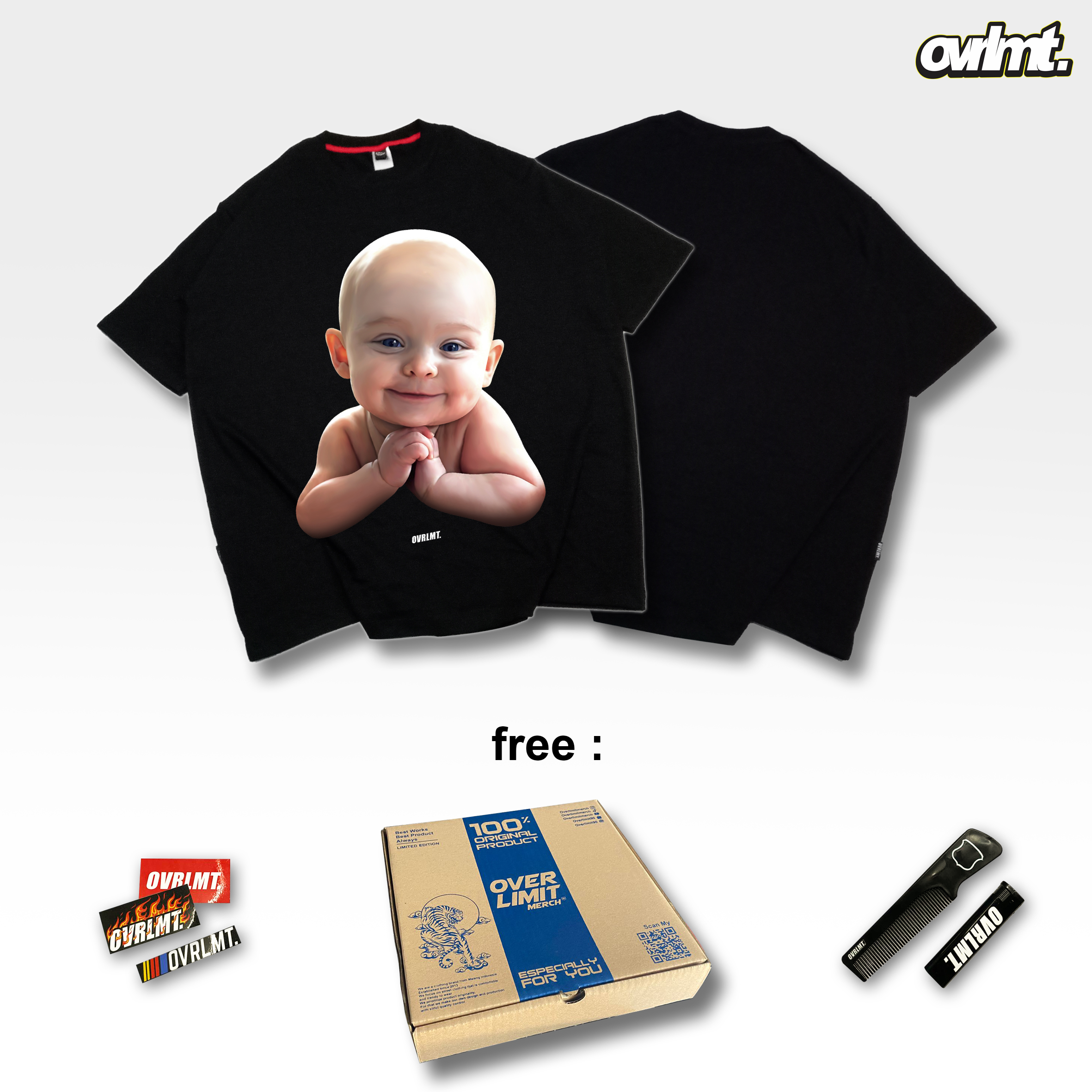 OVERLIMIT BABY SMILE T-SHIRT OVERSIZE | KAOS OVERSIZE | STREETWEAR