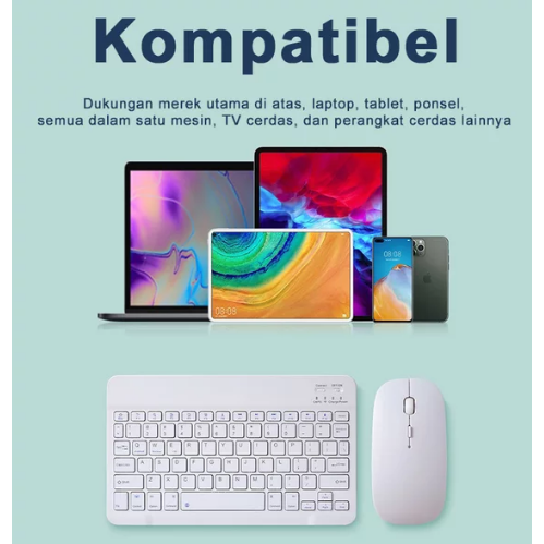 Keyboard Mouse Bluetooth Slim Rechargeable Silent klik