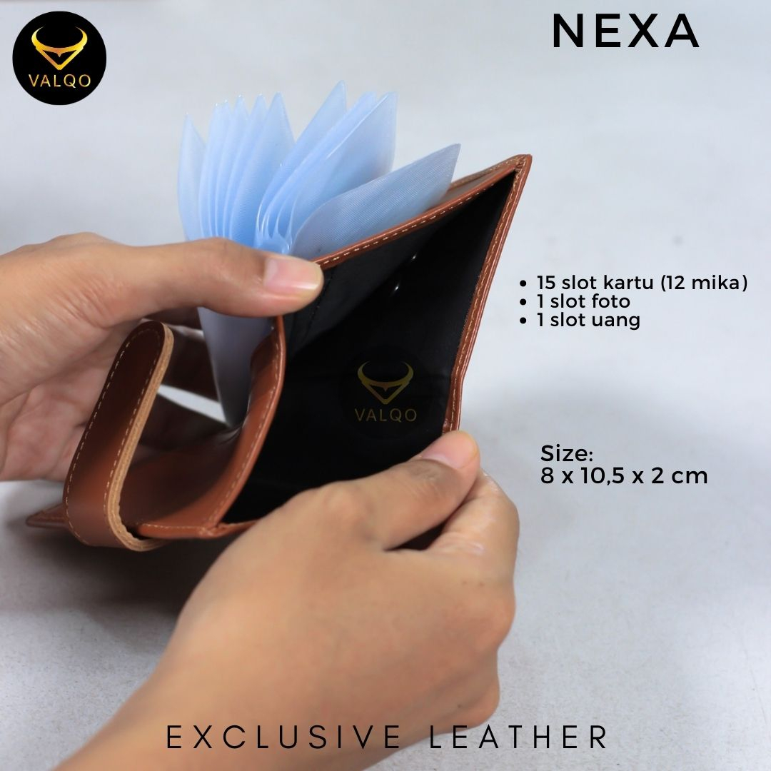 [VALQO] NEXA Dompet kartu Kulit sapi Wanita Pria Dompet kecil Dompet Mini