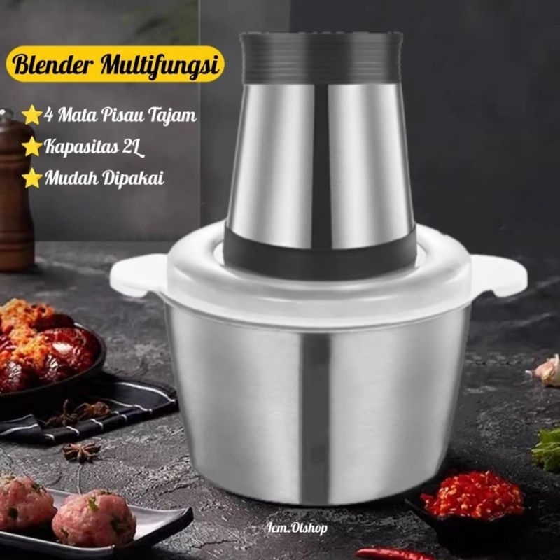 Blender kapsul 2 Liter Stainless steel penggiling daging ⭐ ICM. Olshop⭐