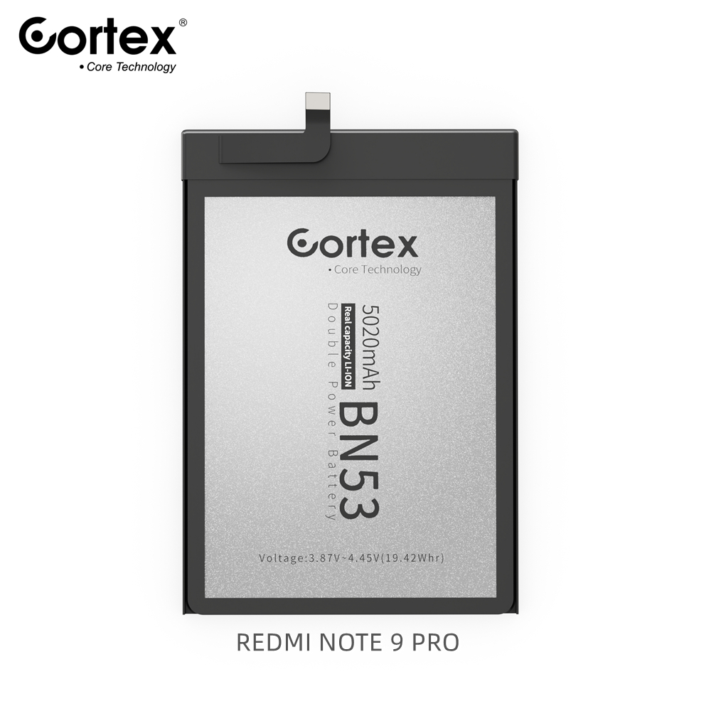 Cortex - BN53 BN 53 Redmi Note 9 Pro Original Double Power IC Real Capacity Batre Batrai Baterai Battery