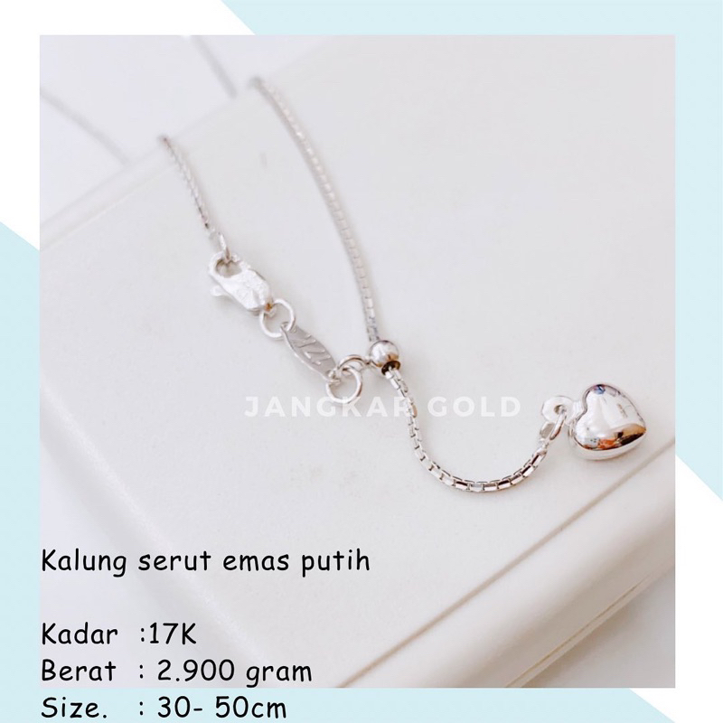 KALUNG SERUT EMAS PUTIH 2.900Gr 17K