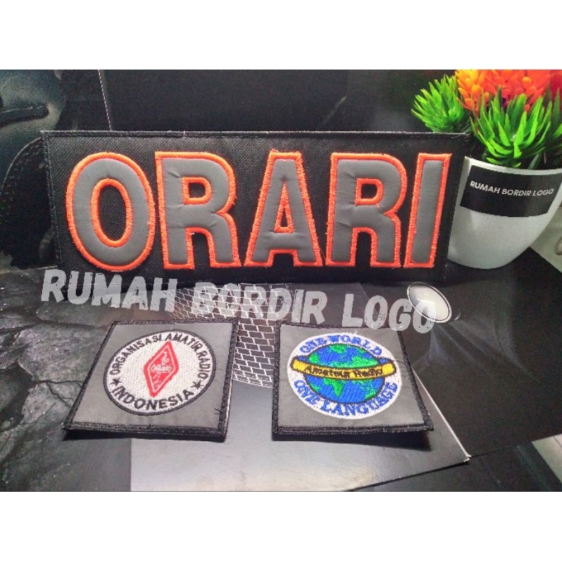 SATU SET LOGO BORDIR ORARI