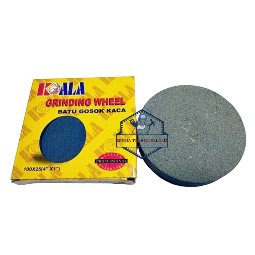 Batu Poles Kaca KOALA 100 x 25 mm - Gosokan Kaca - Batu Gosok Kaca Hijau Bulat 4in - Penghalus Pinggiran Kaca - Rubbing Brick Grinding Wheel for Glass KLA