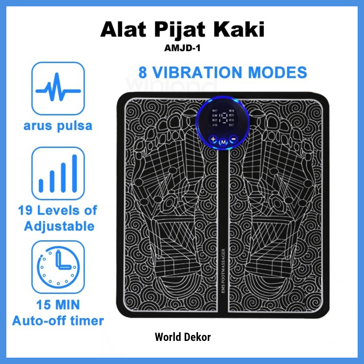 Pijat Terapi AMJD-1 Perawatan Kaki Akupuntur Elektrik Serbaguna - Worlddekor