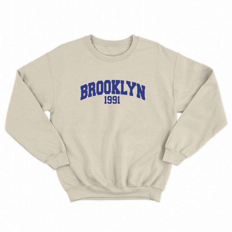 Parisdivarious Sweater Hoodie Sweatshirt Crewneck brooklyn Bahan Fleece Size S - XXL (Pria &amp; Wanita)