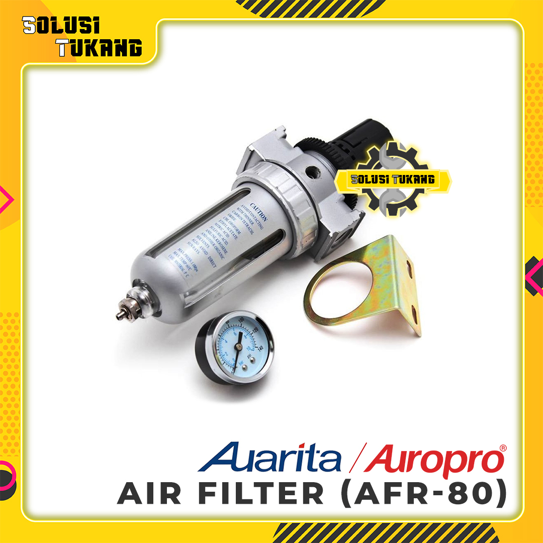 Single Air Filter Regulator Spray Gun Kompresor 1/4" Auarita ( auropro ) AFR-80