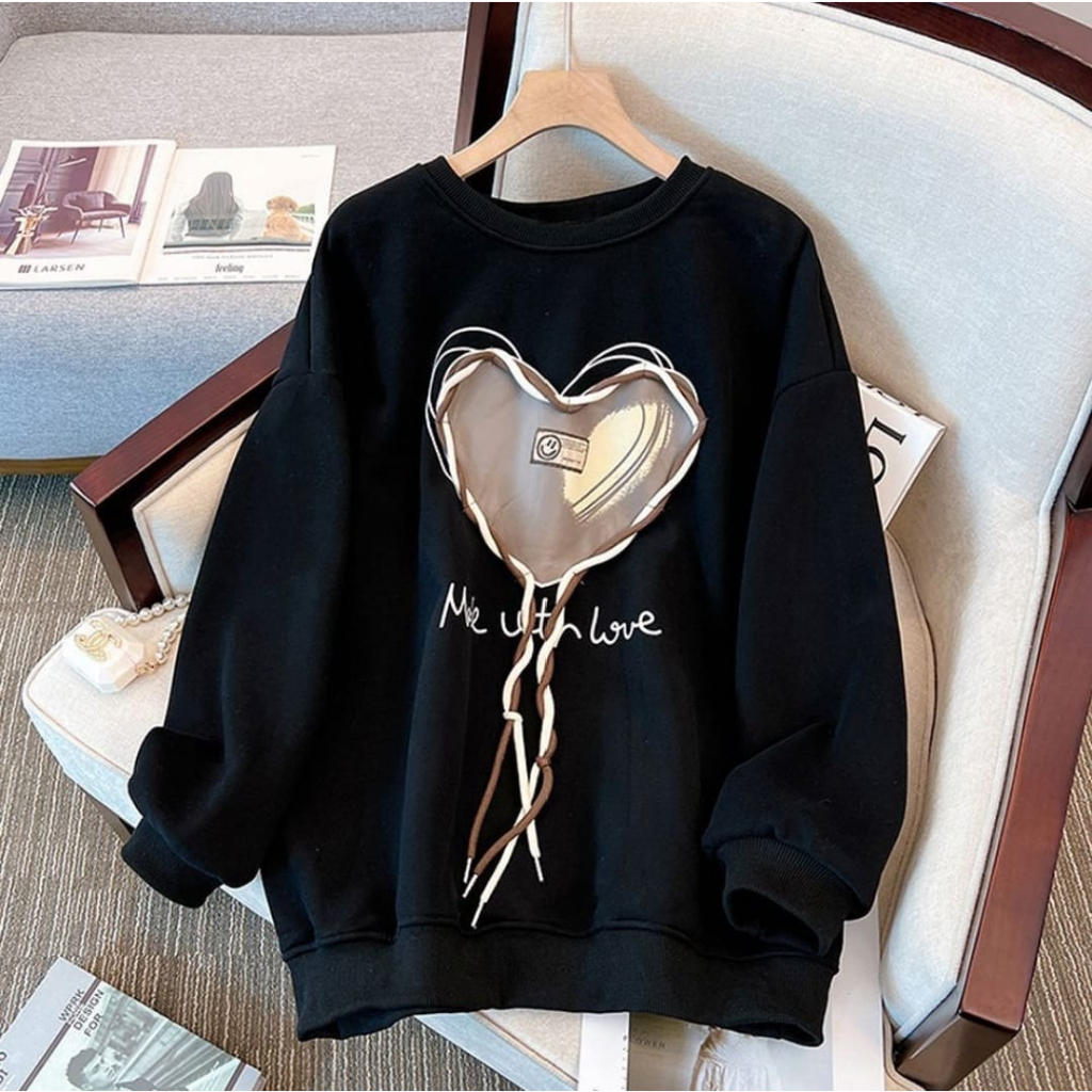 Crewneck MADE LOVE SWEATER Wanita | Sweater Oblong Wanita | Oversize