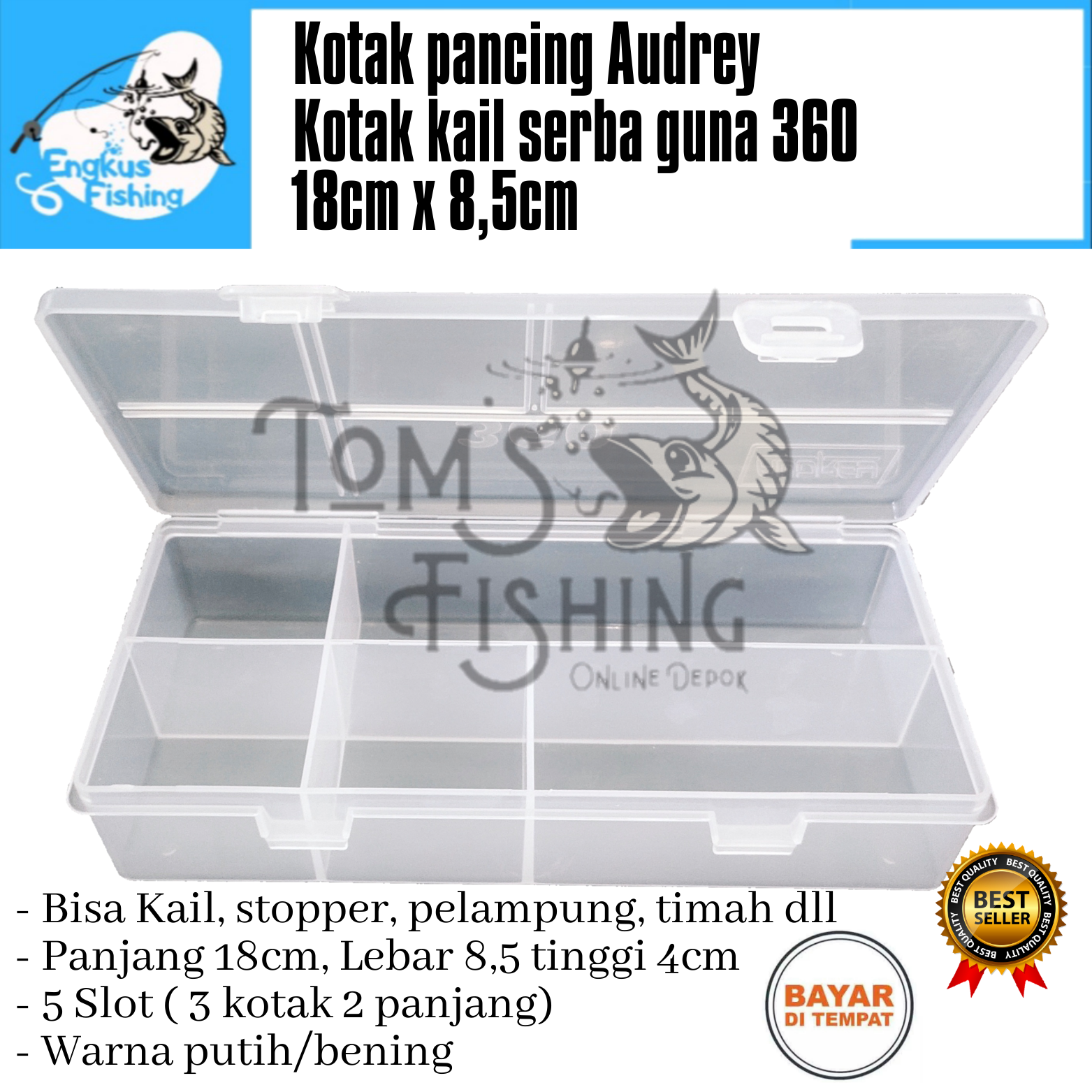 Kotak Pacing Audrey 360 Perkakas kail Serba Guna Murah - Engkus Fishing