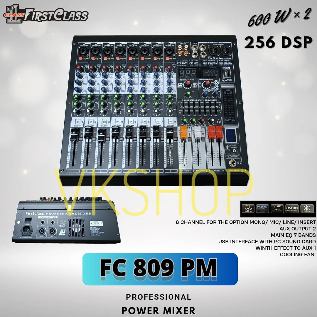 Power mixer Firstclass fc809pm fc 809pm fc 809 pm professional