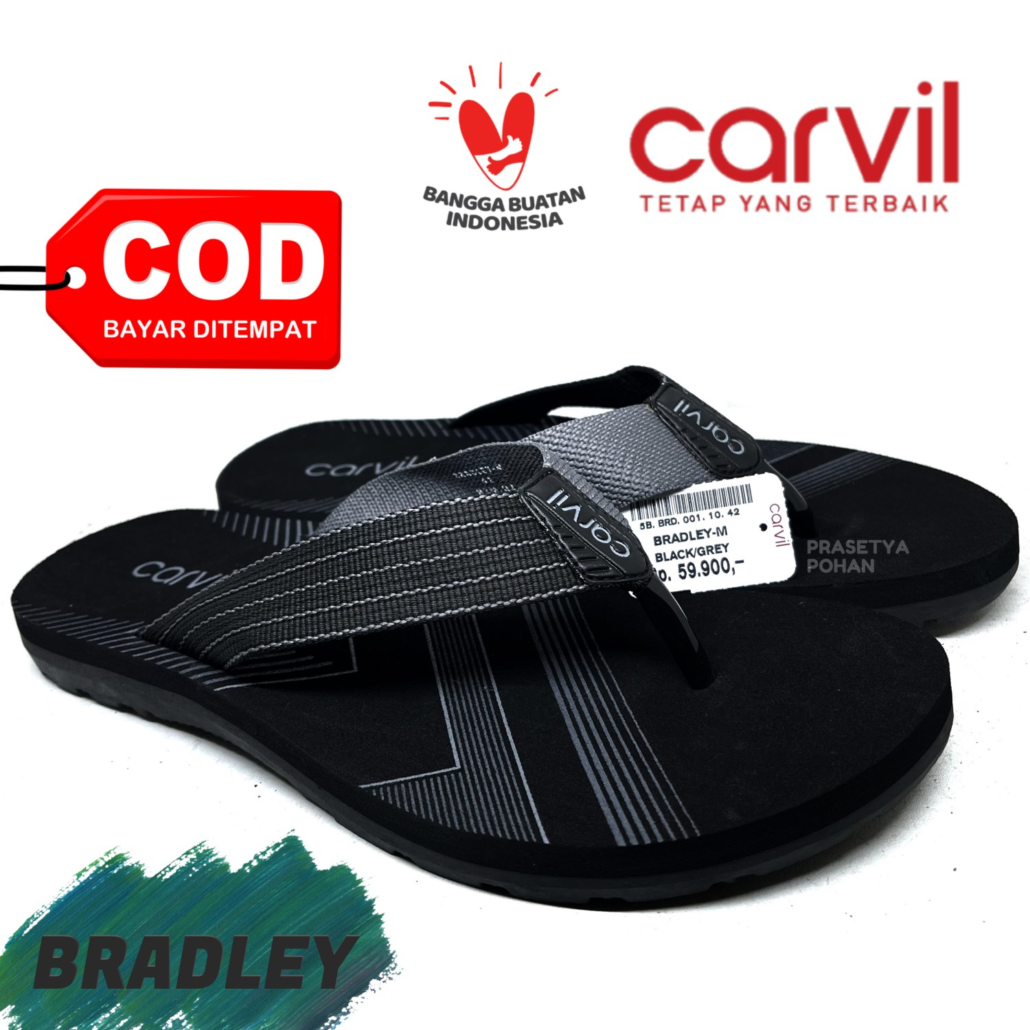 Sandal Pria Carvil Original Anti Air - Sendal Carvil Pria Original