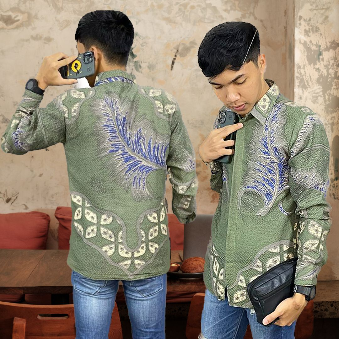 ATASAN PRIA BAJU BATIK PREMIUM..WULU SAGE