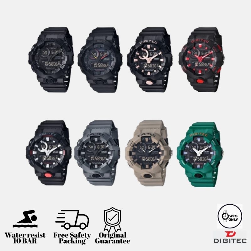 Jam tangan Pria Digitec DA 2112T / 2112 Original