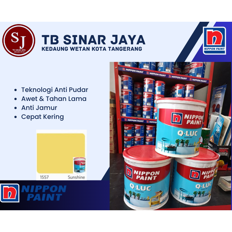 Cat Tembok Interior Qluc Cat Tembok Warna Nippon Paint Galon 5kg 5 Liter - 1557 Sunshine