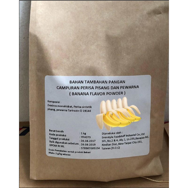 Ric &amp; Bris Banana Flavour Powder 100gr / Perisa bubuk rasa pisang