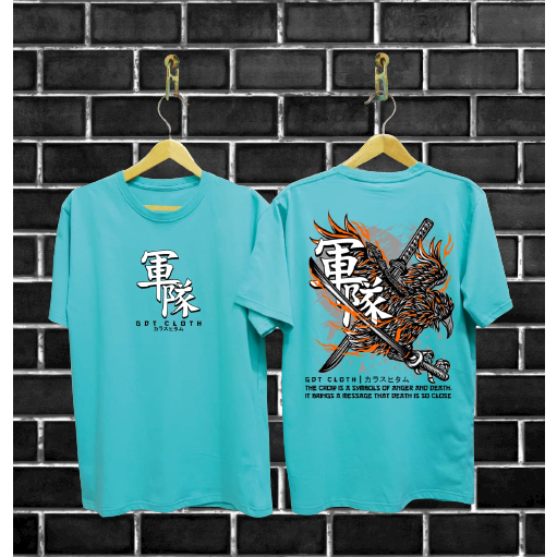 KAOS SAMURAI ELANG JAPAN KEREN - FASHION COWOK DEWASA - BAJU STYLE JEPANG - KAOS DISTRO JEPANG - T-S