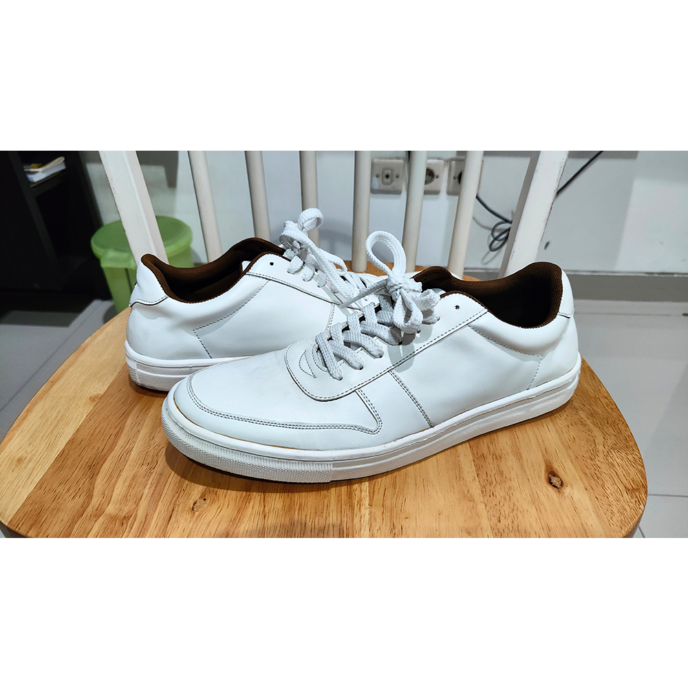 Sneakers Putih Footsteps Fonte Leather Authentic Sepatu Pria