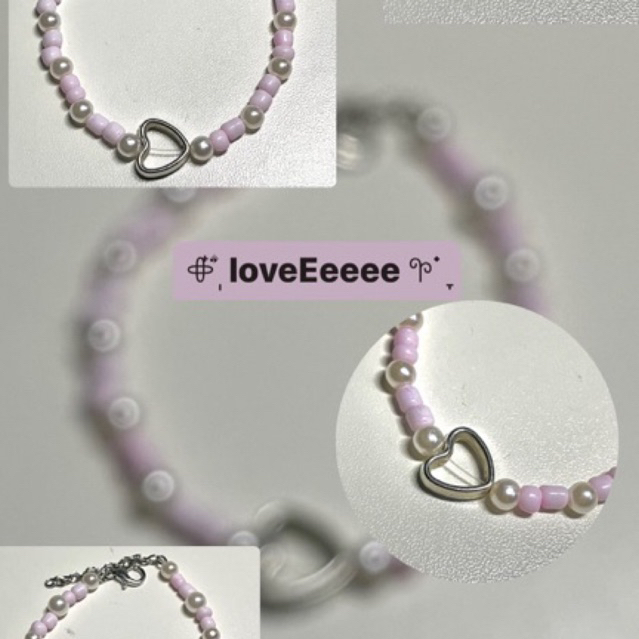 Pink LoVeEeee (gelang manik homemade)