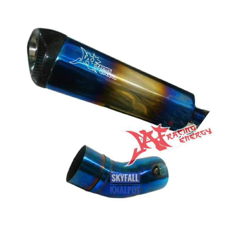 Knalpot zx25r New 2023 Silencer + Slip On Biru Original Produk