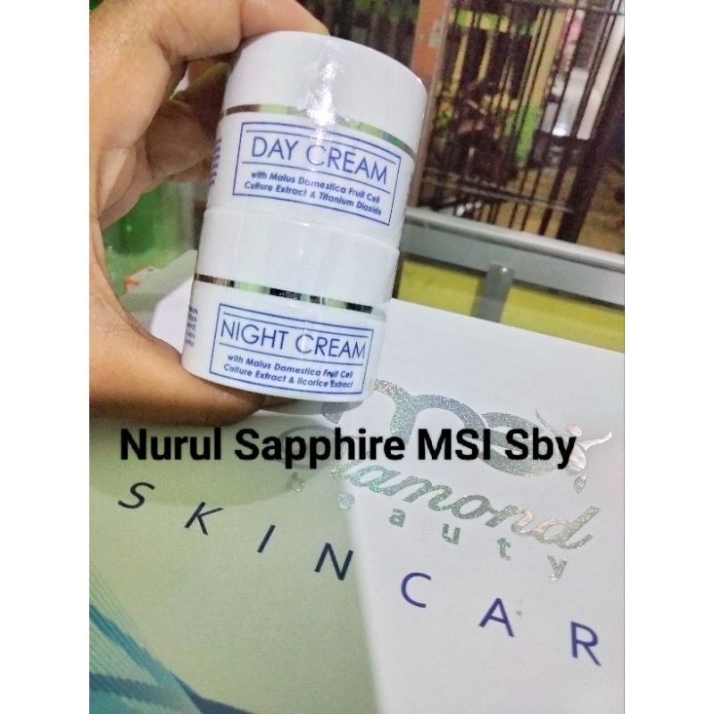 DAY CREAM + NIGHT CREAM (TANPA BOX) SKINCARE DIAMOND BEAUTY MSI - ORIGINAL MEMBER RESMI