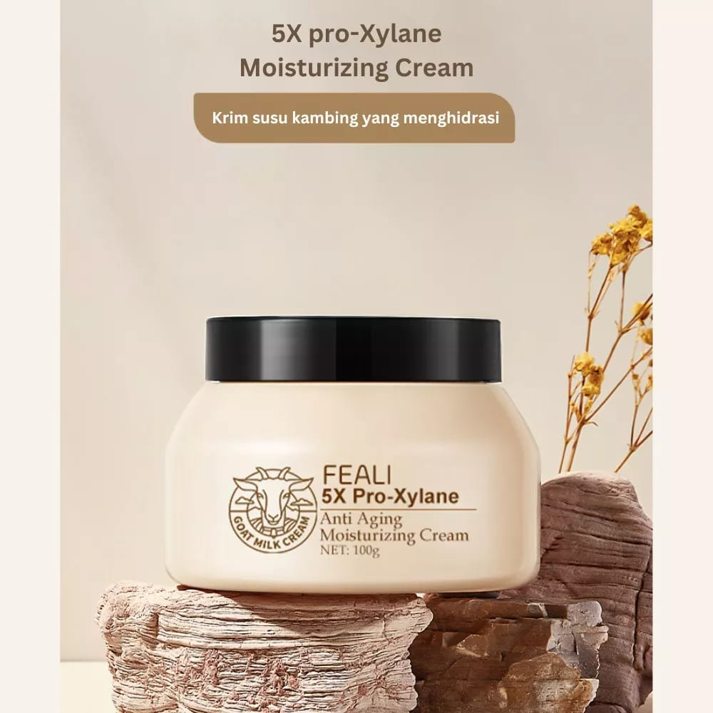 ORIGINAL FEALI MOISTURIZER CREAM AND GOAT MILK ANTI AGING PELEMBAB WAJAH MERPERBAIKI SKIN BARRIER