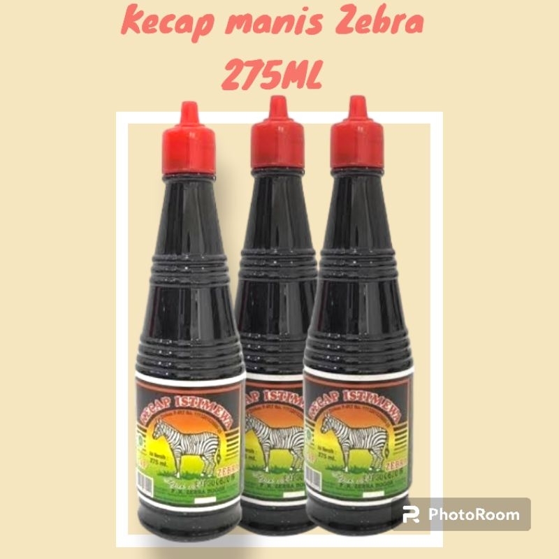 

KECAP manis cap zebra 275ML isi 3 botol