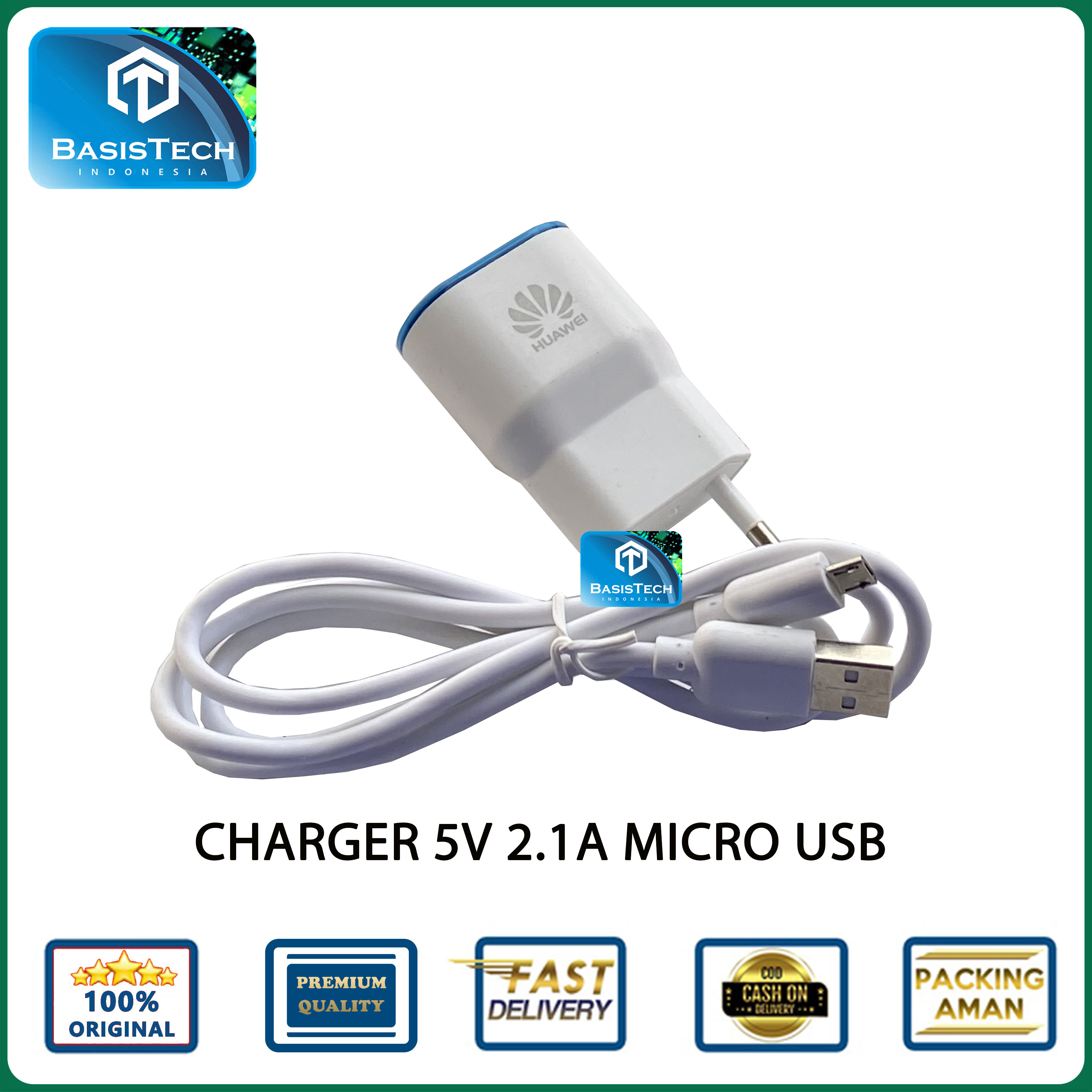 CHARGER MICRO USB V8 2.1A AUTO ID FAST CHARGING BTJ-050 ORIGINAL QUALITY