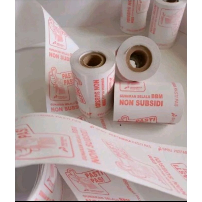 

kertas struk thermal logo SPBU/PASTIPAS uk 57/58x40mm