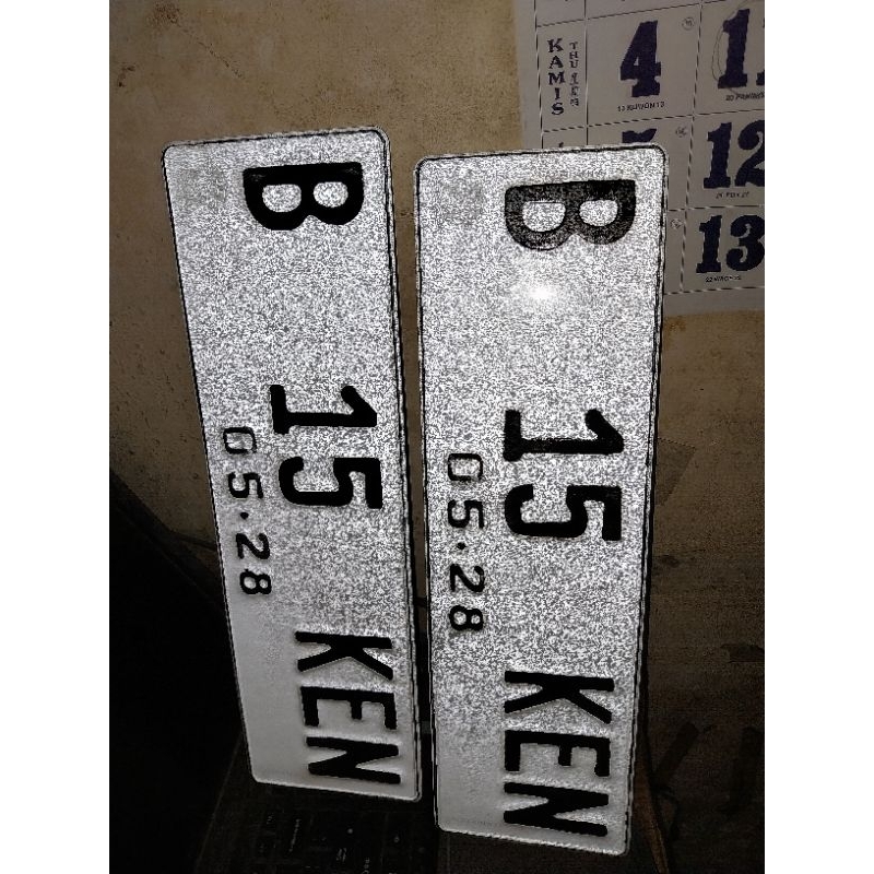 plat nomor MOBIL font nopil/BARU + bahan ORIGINAL