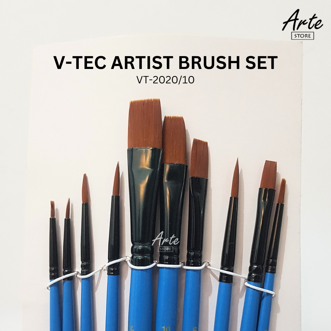 Kuas Lukis - VTEC Artist Brush VT-2020 10 pcs