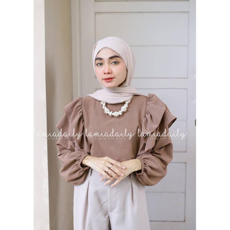 LAMIADAILY ELIZA BLOUSE - BLOUSE ALA KOREA - KOREAN BLOUSE