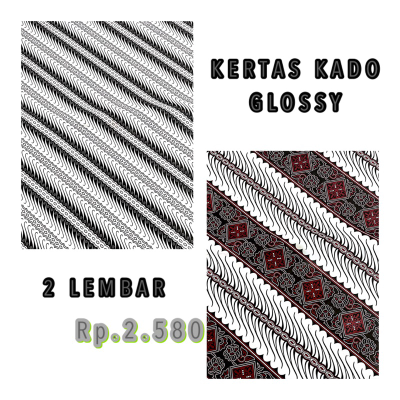 

(2 PCS ) KERTAS KADO GLOSSY BATIK HARI BESAR RENDOM GROSSIR MURAH