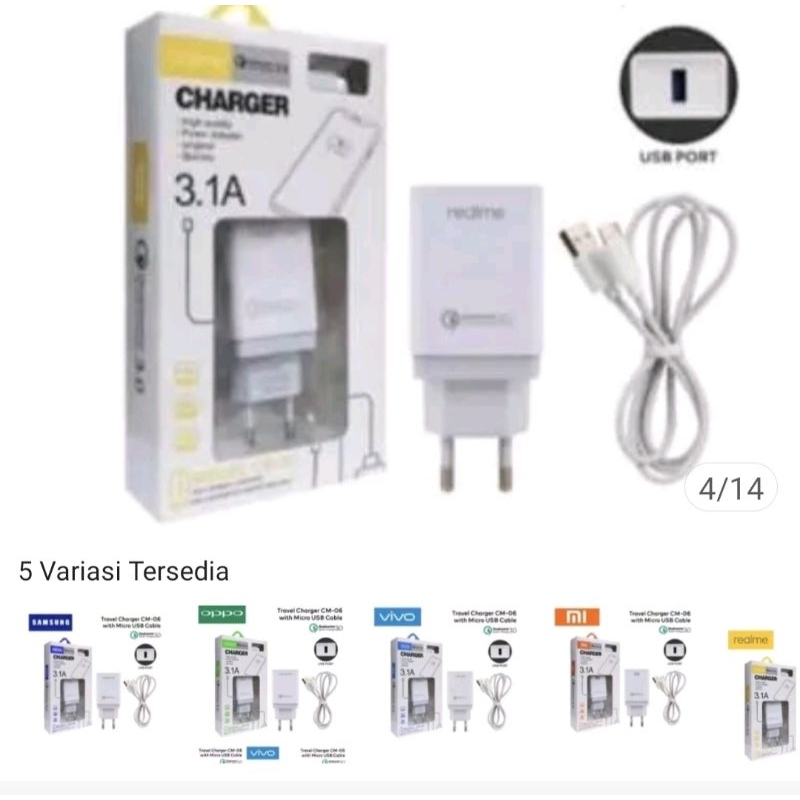 TREVEL CHARGER CASAN model Cm 06 3.1 MAH  micro USB original