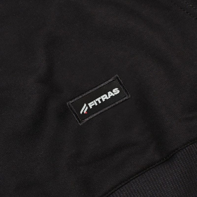 FITRAS - Hoodie Simple Blacken Unisex - Black