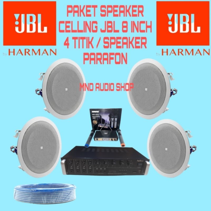 paket sound speaker celling JBL 8inch 4titik + amplifier 3zone