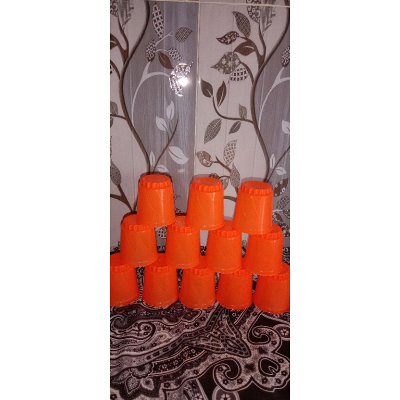 Astrea Fashion Gelas Jamu Plastik Kecil 1 Lusin / Gelas Plastik Mungil / Gelas Plastik Tahan Panas /