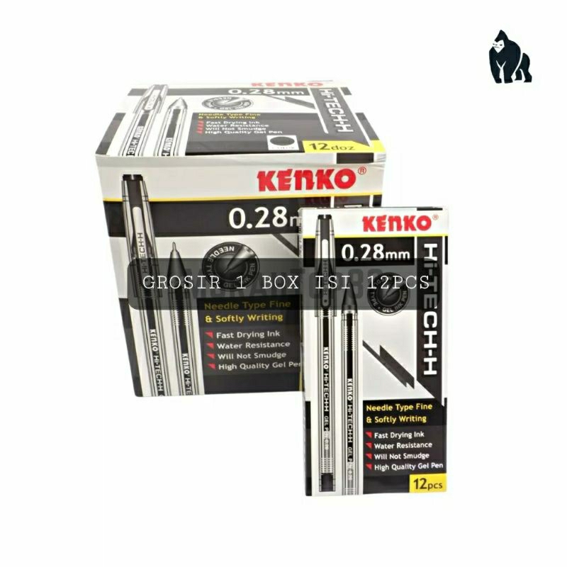PULPEN HI-TECH-H / PEN GROSIR SATU LUSIN PENA HITEC KENKO 0,28MM  (12pcs)