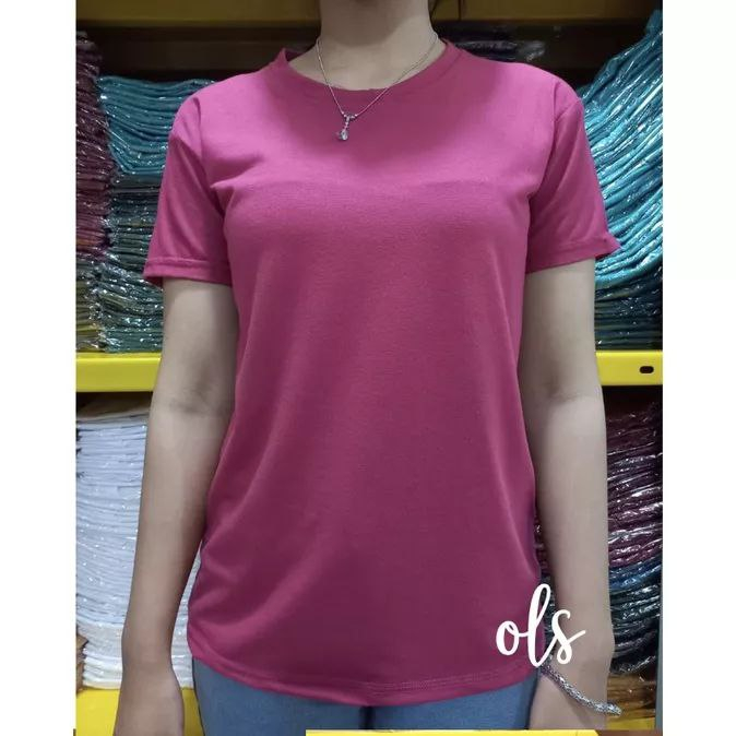 kaos Polos Wanita Bahan Katun TC 24s Lembut Size Fit to L - XXL