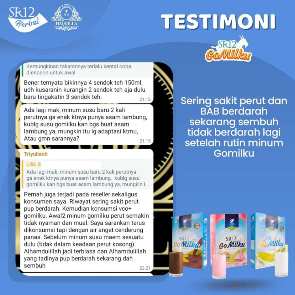 GOMILKU SR12 200GR | GO MILKU SR12 200GR SUSU ETAWA HALAL BPOM MENINGKATKAN KESEHATAN IMUN TUBUH / GOMILK