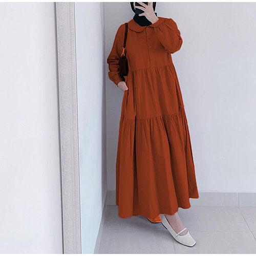 GAMIS SUSUN MAT RAYON TWILL PREMIUM SIZE S M L XL XXL ADEM LEMBUT TIDAK MENERAWANG DRESS PAKAIAN MUSLIM MODERN HIJAB FASHION BERKUALITAS JAHITAN RAPIH KUAT UKURAN LENGKAP KECIL NORMAL BESAR GEDE JUMBO BIG OVERSIZE COCOK UNTUK SANTAI KONDANGAN OUTFIT