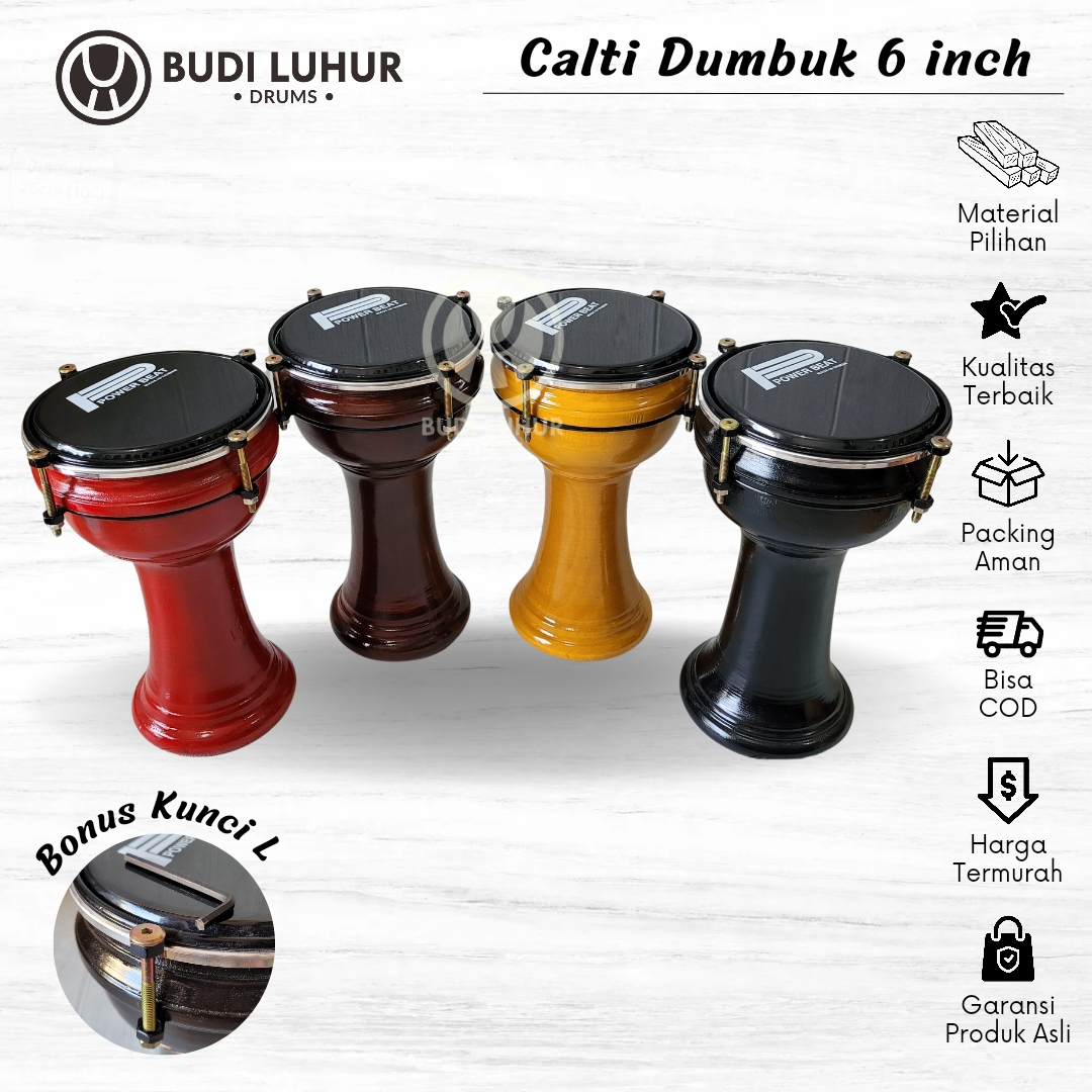 Calti Dumbuk Pinggang Darbuka Anak Kecil Mika 6 inch Termurah Bergaransi