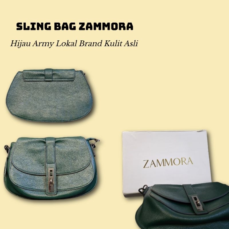SLING BAG TAS SELEMPANG WANITA MERK ZAMMORA KULIT ASLI