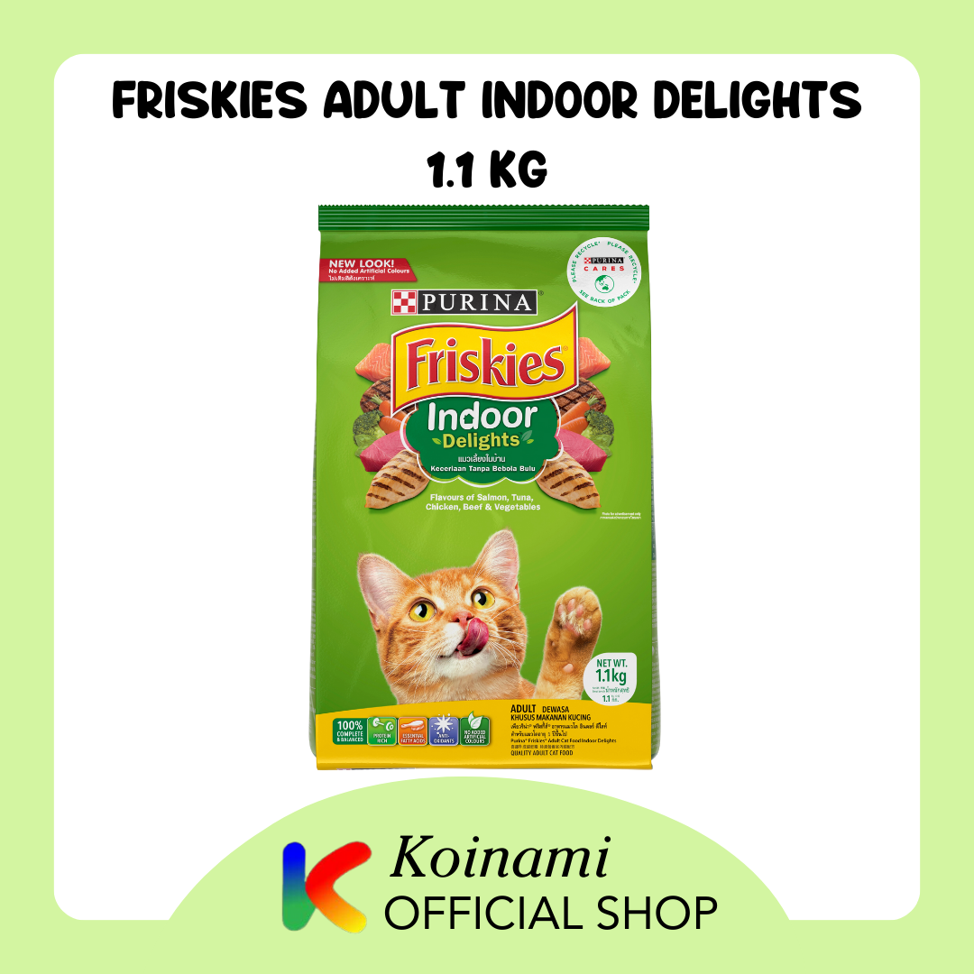 FRISKIES 1.1kg ADULT INDOOR DELIGHTS / cat food / dray food / makanan kucing / pakan / hewan / pet