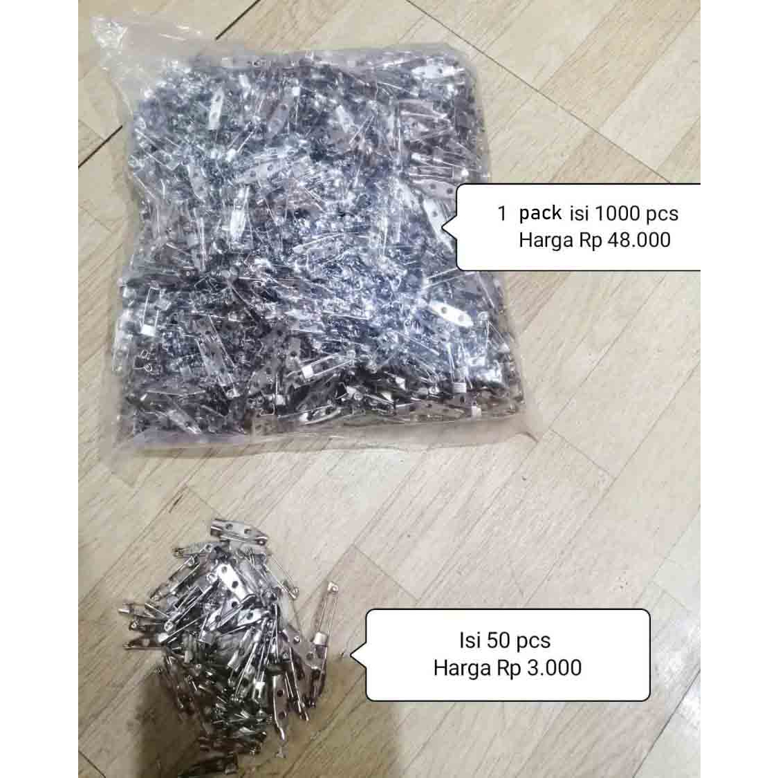 ( 50 pcs) Peniti bros 2 cm - Bahan Acc Bross