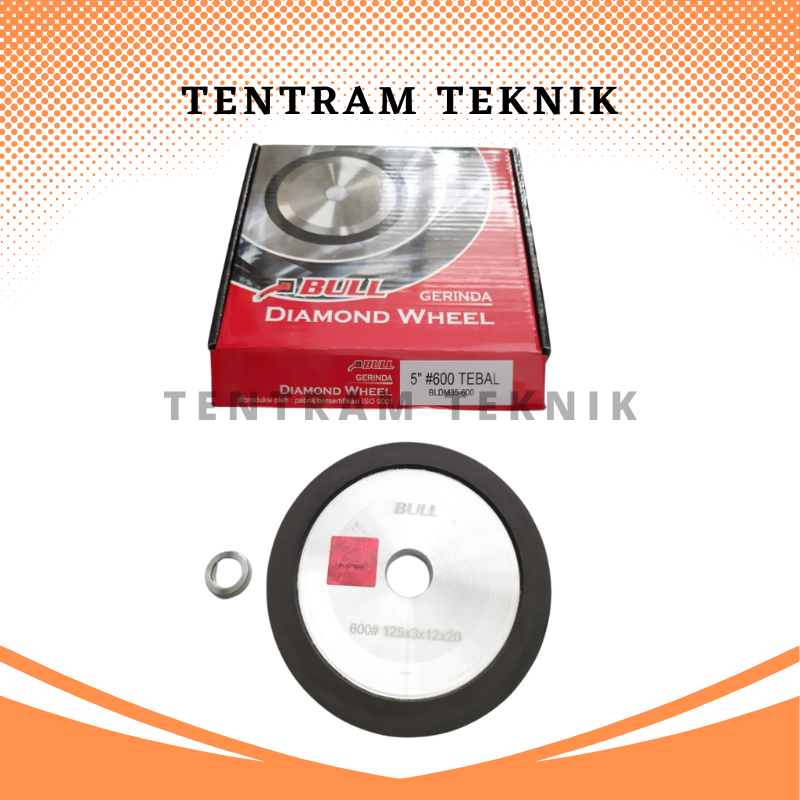 Diamond Asah Red 5x600 (Tebal) Bull / Diamond Asah Tebal 5" Grit 600 / Diamond Asah 5 x 600 Tebal Bu